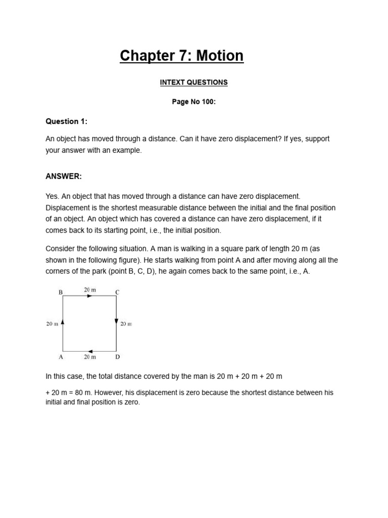 Chapter 7 - Motion Notes (23-24) | PDF | Acceleration | Velocity
