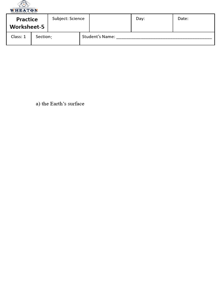 Practice Worksheet 5 | PDF