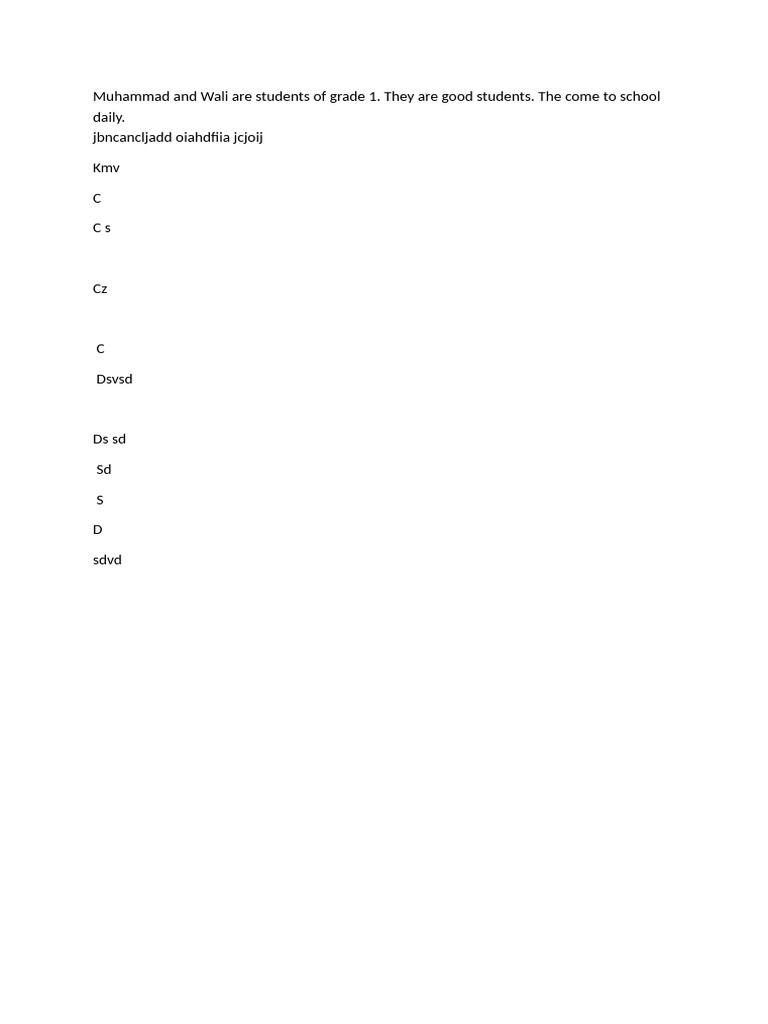 Grade 1 Student | PDF