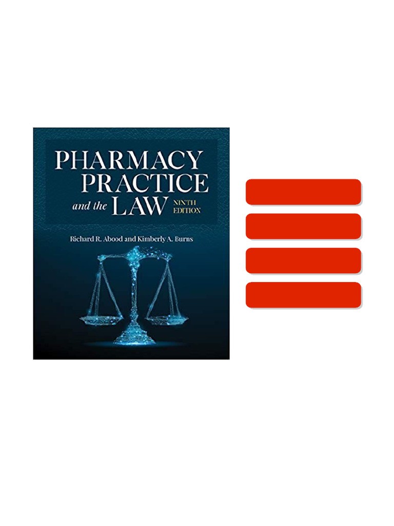Pharmacy Practice and the Law 9th Edition 2026 full chapters | PDF