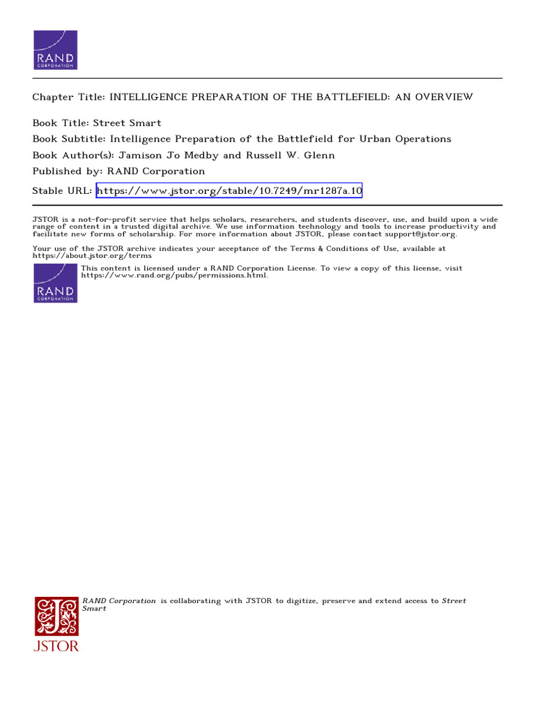 INTELLIGENCEPREPARATIONBATTLEFIELD- | PDF | Military Intelligence ...
