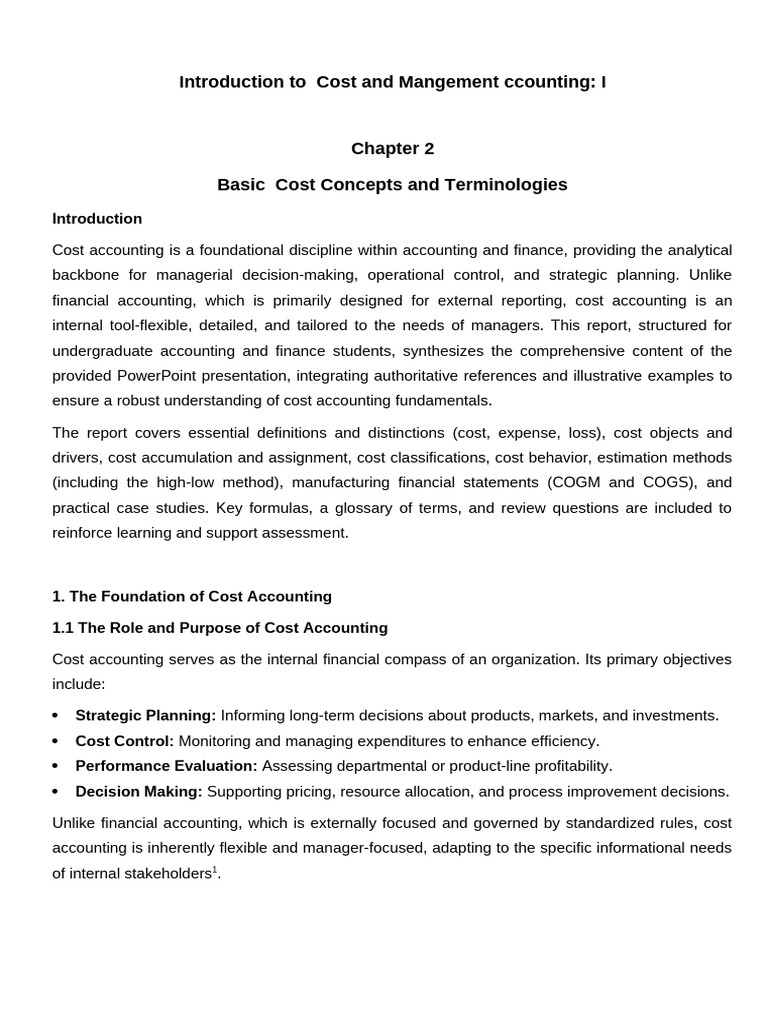 Cost and Management Accounting I Chapter 2 | PDF | Cost Of Goods Sold ...
