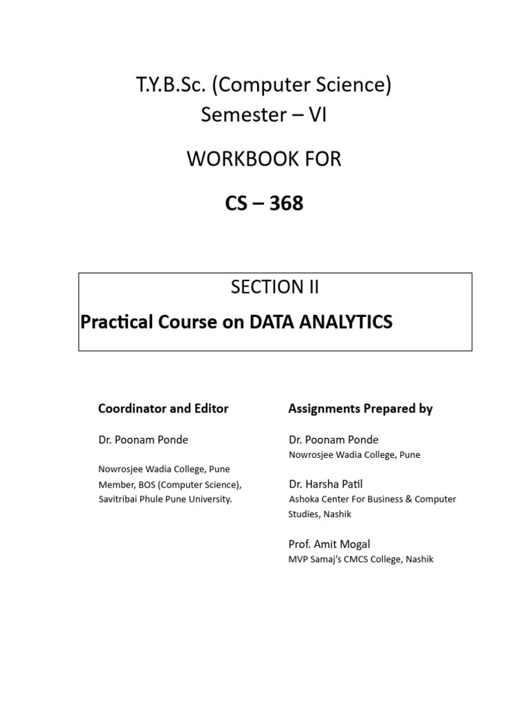 Data analytics labbook | PDF | Regression Analysis | Applied Mathematics