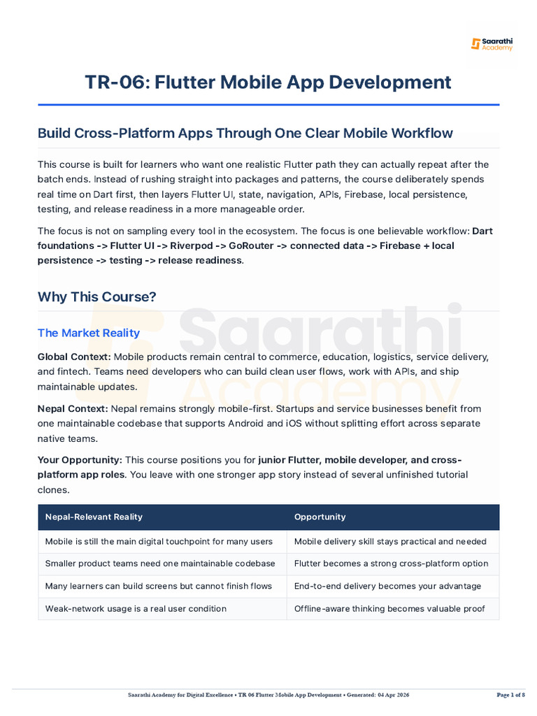 TR-06-Flutter-Mobile-App-Development | PDF | Mobile App | Computer Science