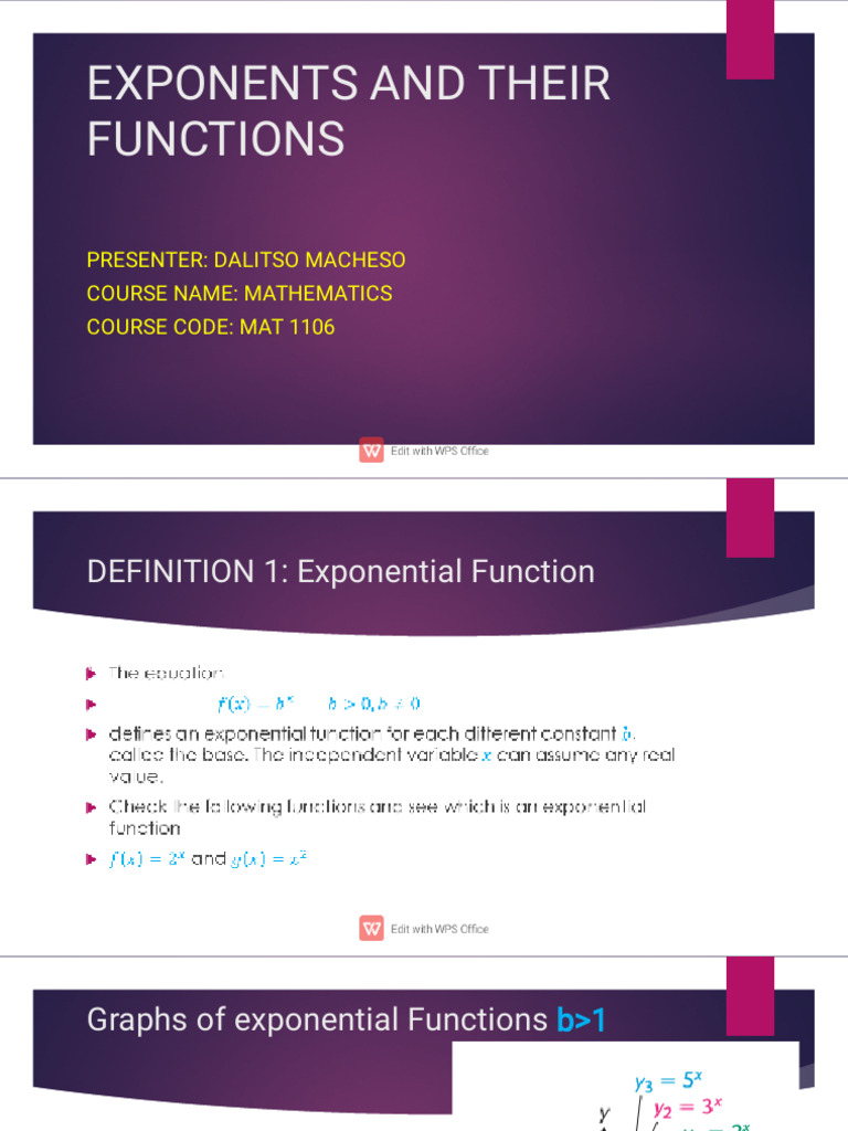 EXPONENTIAL FUNCTIONS-1 | PDF
