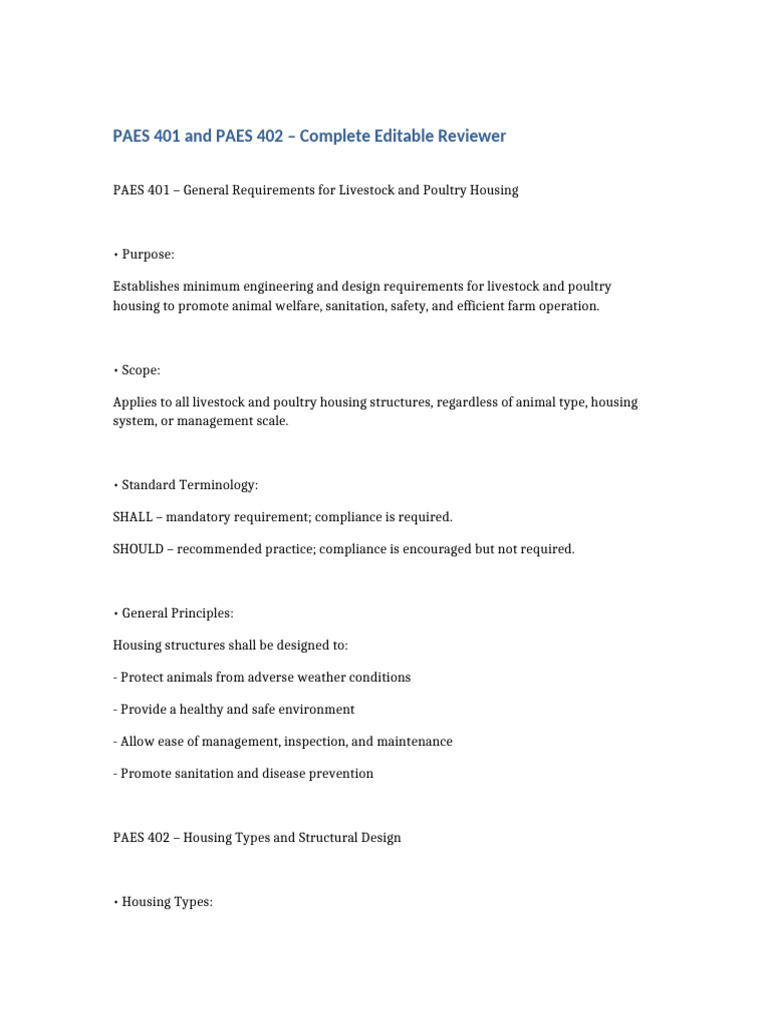 PAES 401 402 Editable Reviewer | PDF