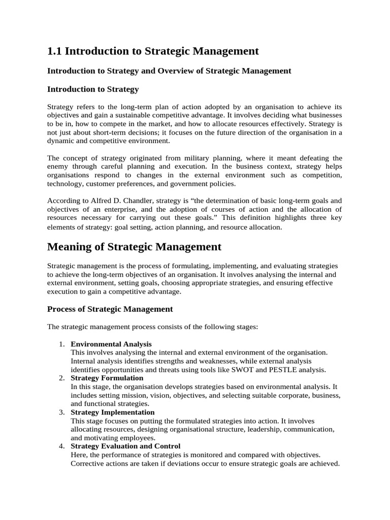 Strategic Management | PDF | Strategic Management | Performance Indicator