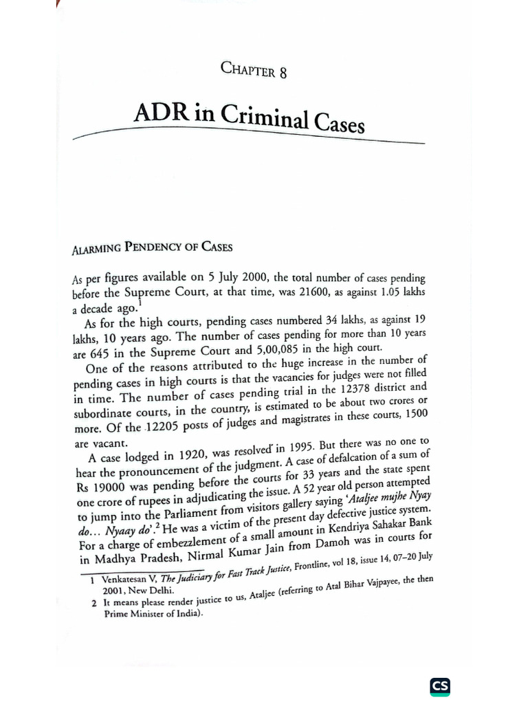 ADR IN CRIMINAL CASE | PDF