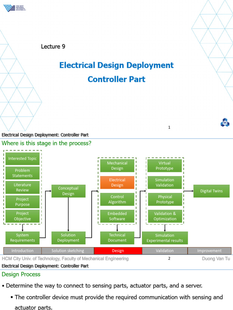 Lecture 9 - Electrical Design Deployment - Controller Part | PDF ...