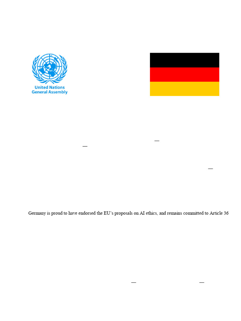 POSITION PAPER GERMANY UNGA | PDF | Artificial Intelligence ...