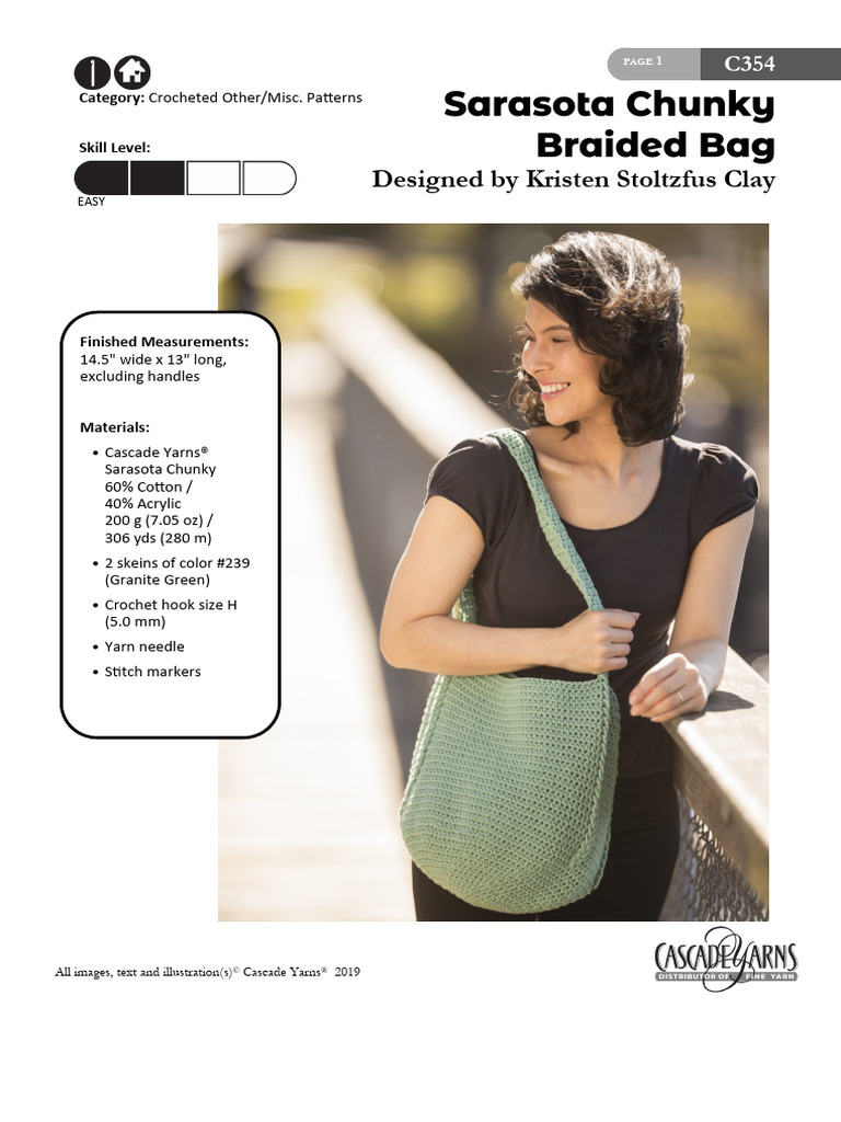 Braided Crochet Bag Pattern | PDF | Crochet | Yarn