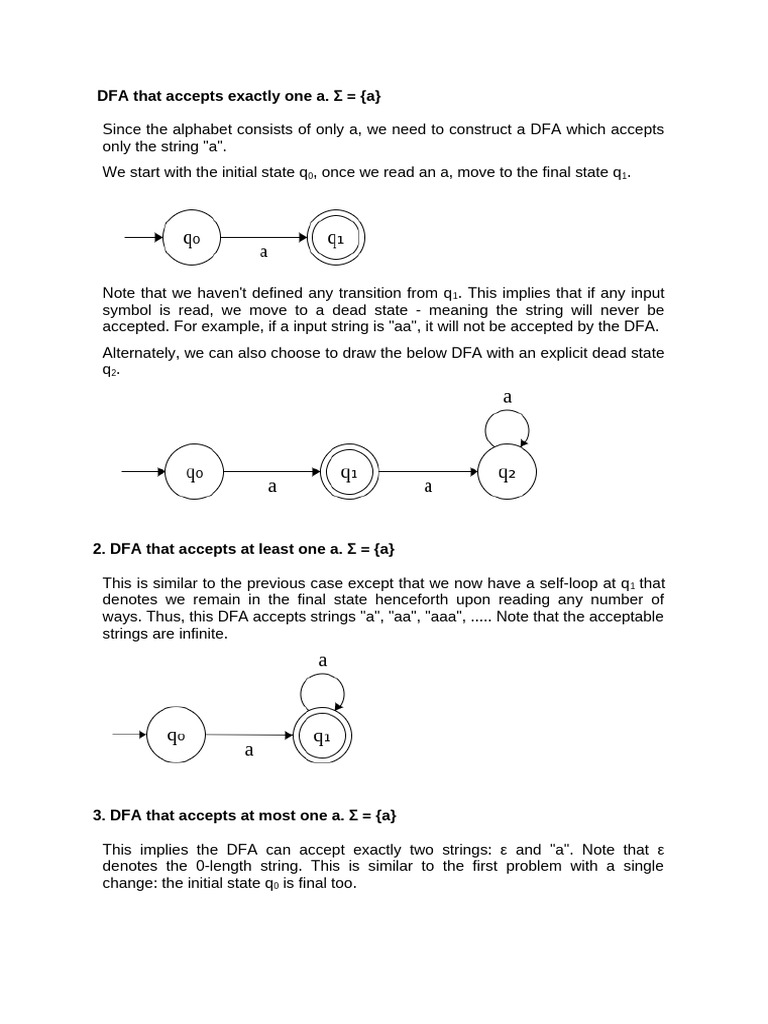 DFA Examples | PDF