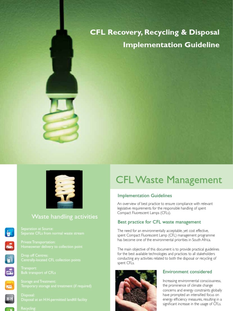 CFL Recovering, Recycling and Disposal Implementation Guideline PDF