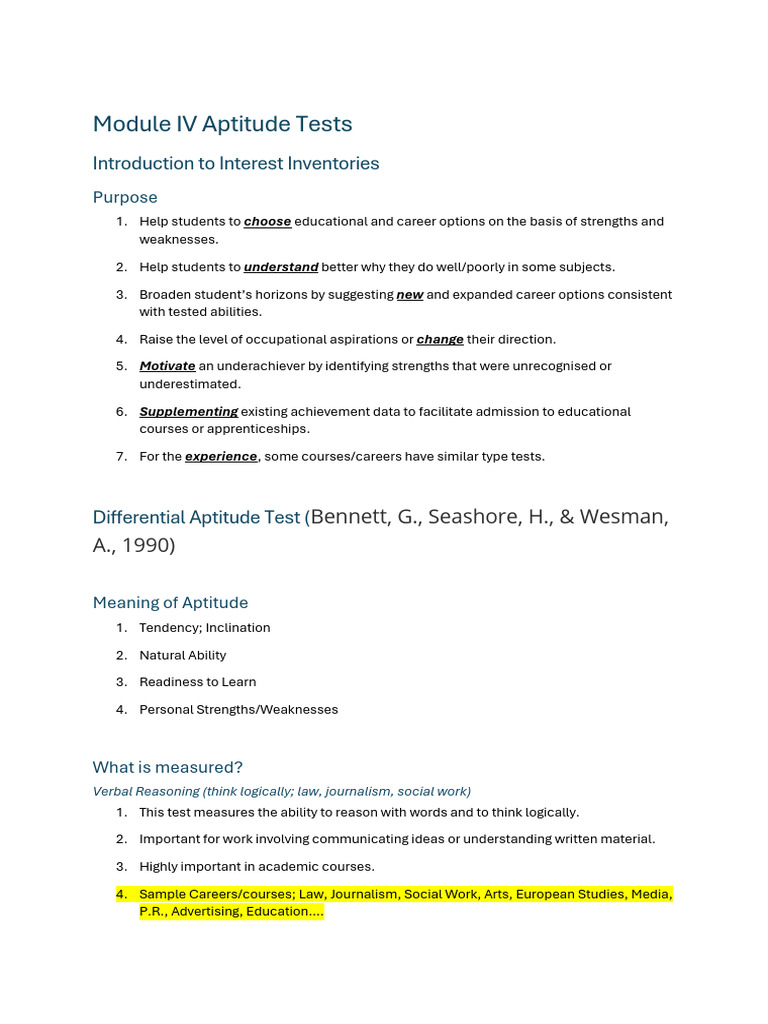 Module IV and V | PDF | Psychological Testing | Psychology