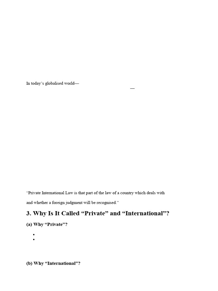 Unit 1 & 2 Notes PIL | PDF | International Law | Comity