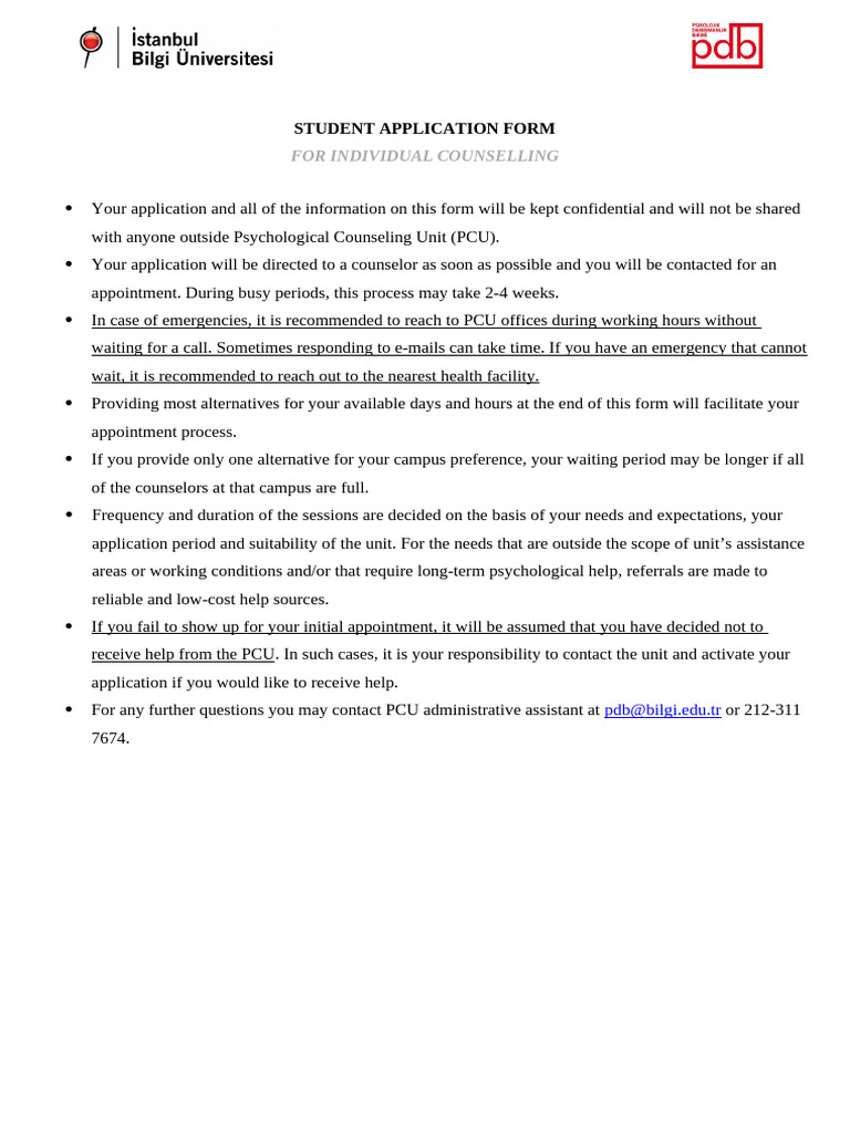 22 Pcu Student Application Form | PDF | Clinical Medicine | Health Care