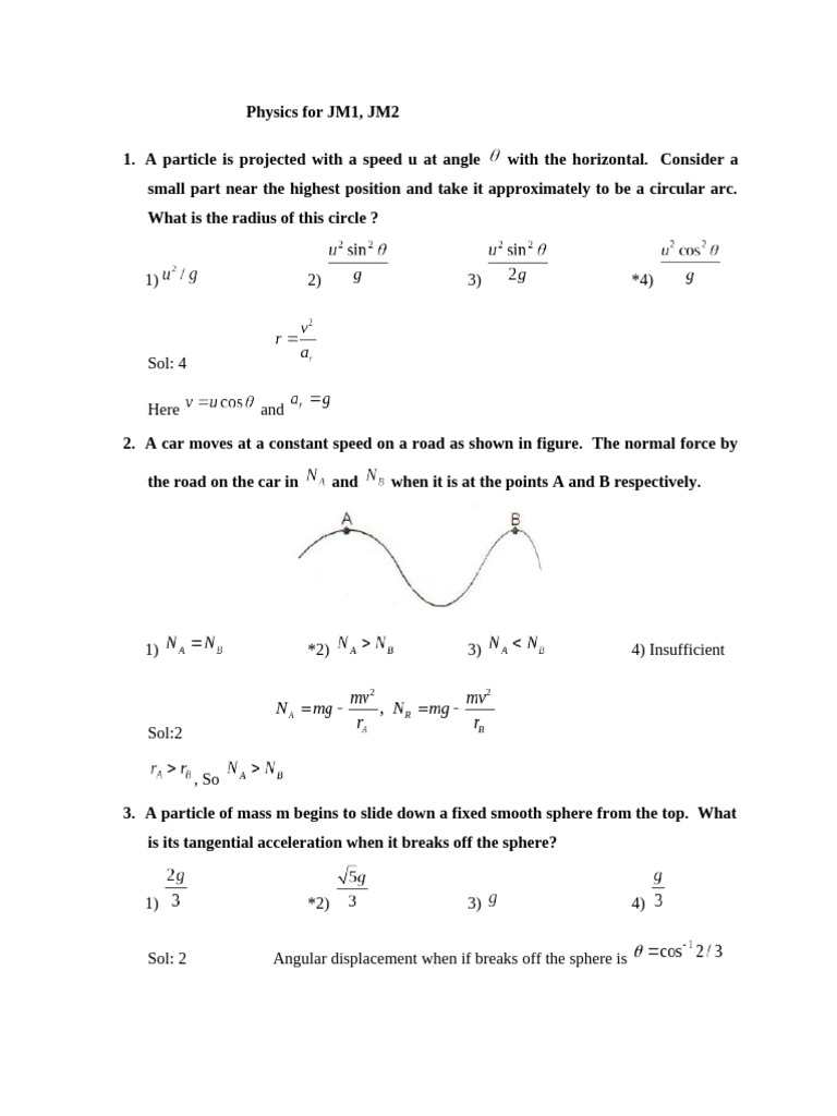 Physics for JM1 | PDF