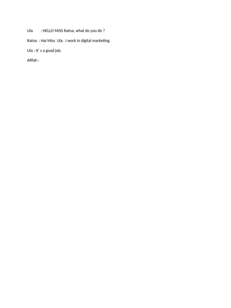 Dialogue B. Inggris | PDF