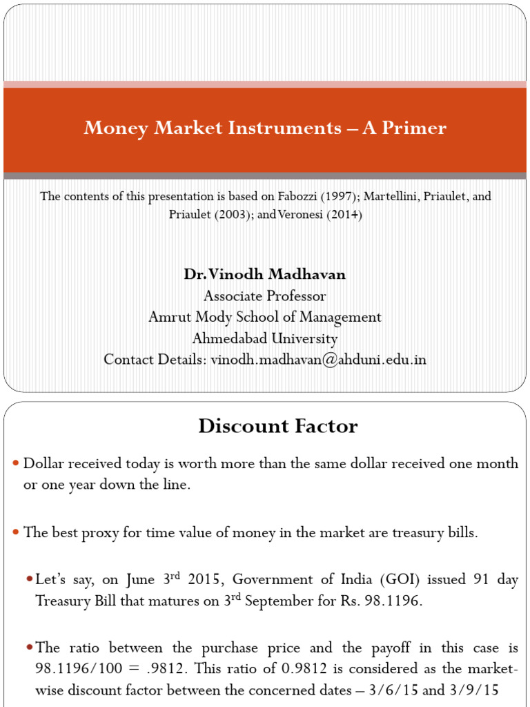 Money Market Instruments | PDF | Macroeconomics | Foreign Exchange Market