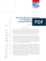 Descentralización territorial en Colombia