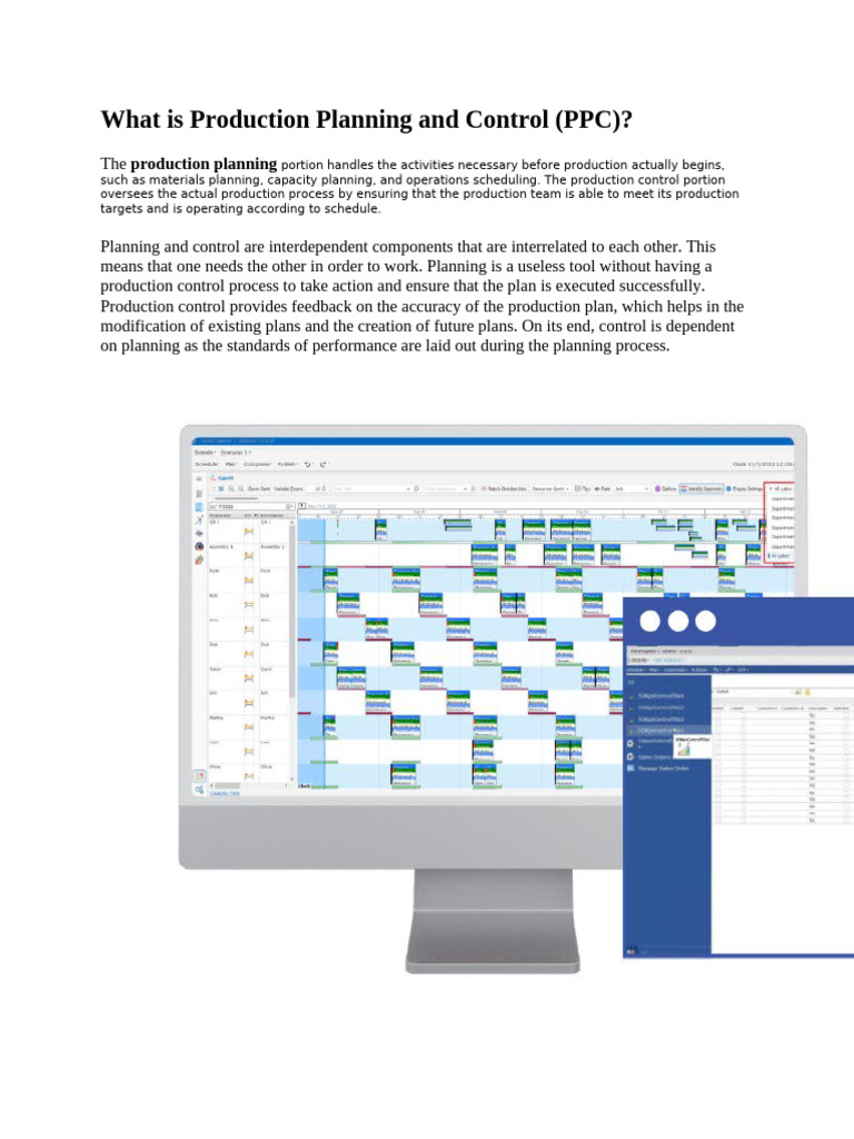 What is Production Planning and Control | PDF | Graphical User ...