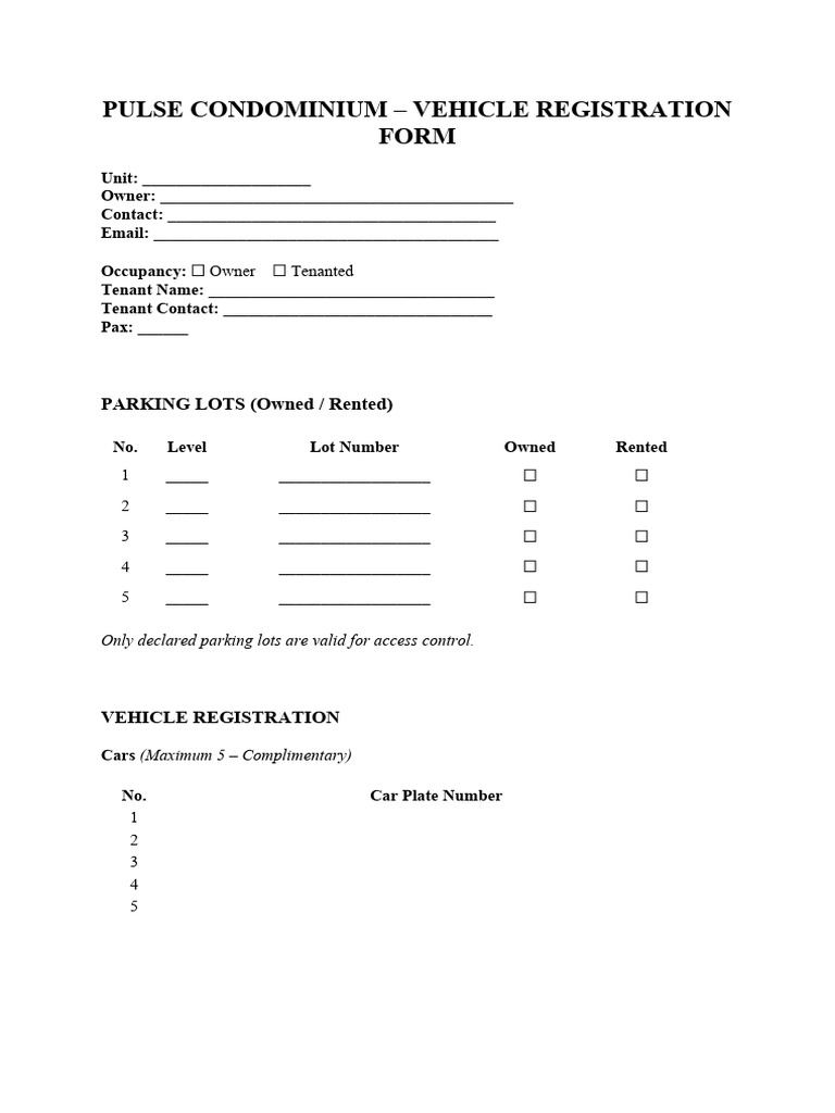 Residents Form | PDF