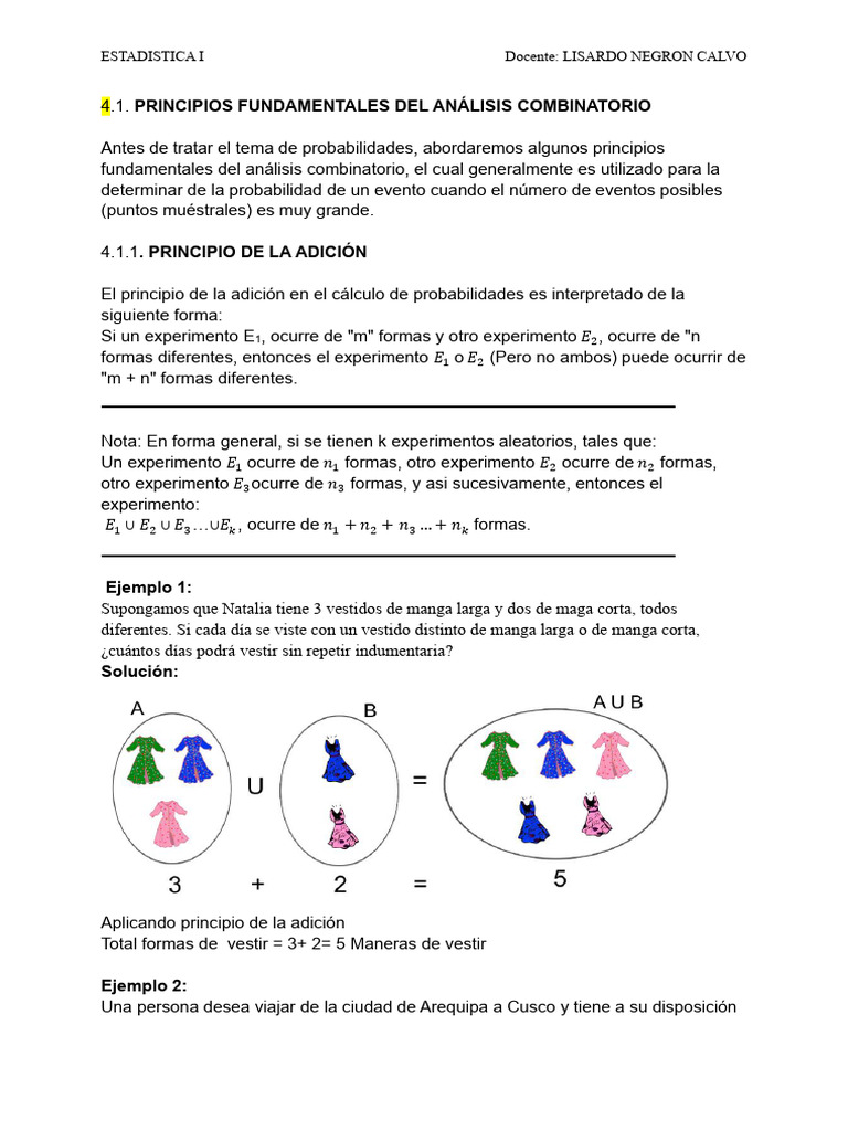 analisis combinatorio y probabolidades sindy final | PDF | Aleatoriedad ...