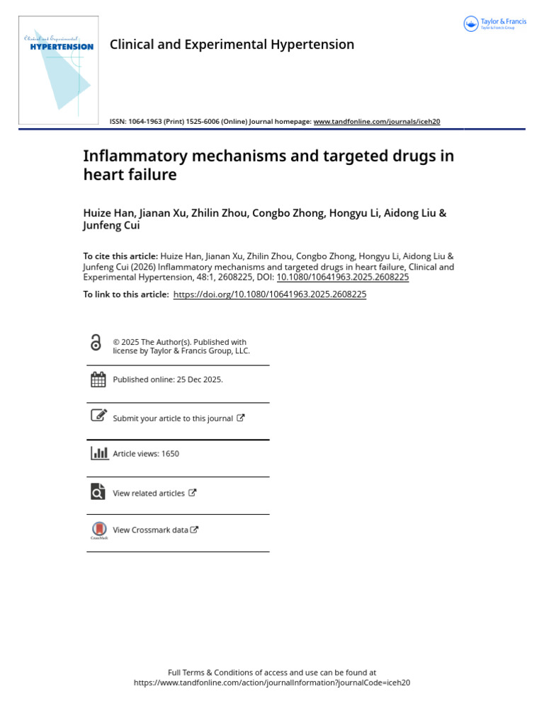 Inflammatory mechanisms and targeted drugs in heart failure | PDF ...