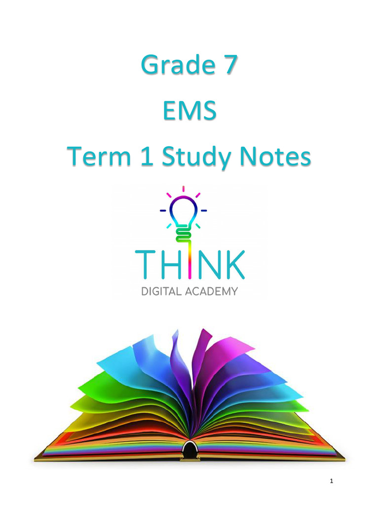 Gr7 EMS Term 1 Study Notes | PDF | Money | Natural Disasters