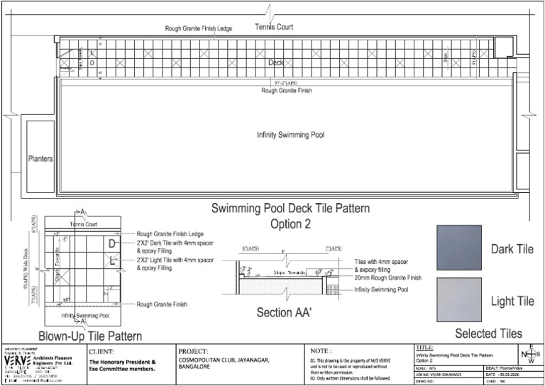 AR504_Option 2 Swimming Pool Tile Pattern_Cosmpolitan Club | PDF