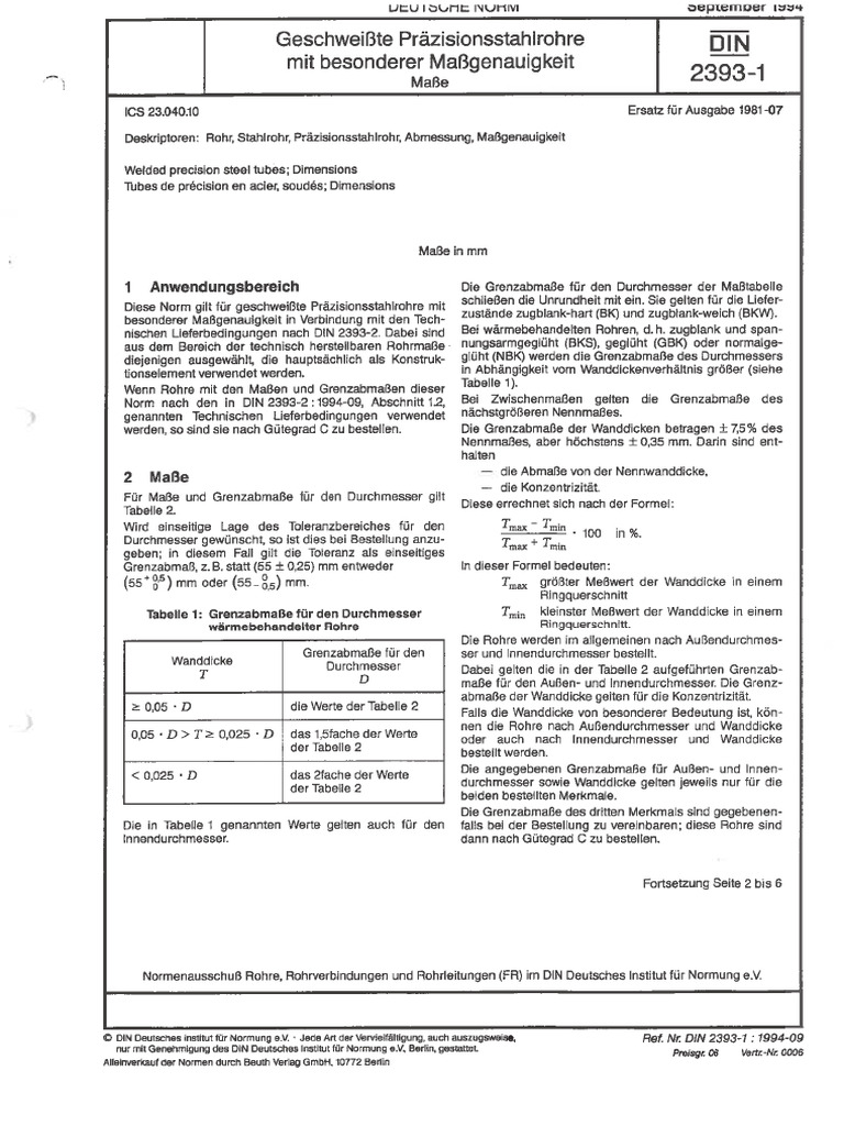 DIN 2393-1 | PDF