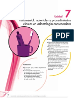 Instrumental Materiales y Procedimientos Clinicos en Odontologia Conservadora