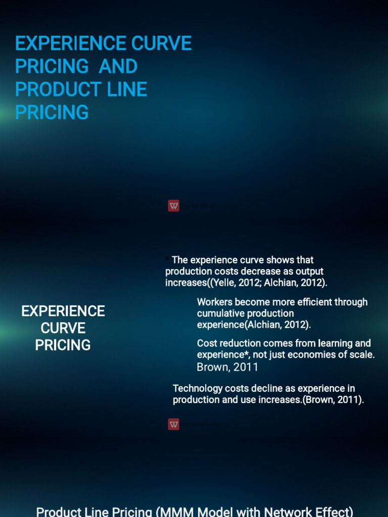 Experiencing Curve Pricing and Product Line Pricing | PDF