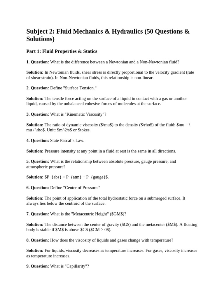Gate Civil Fluid Mechanics | PDF | Reynolds Number | Fluid Dynamics