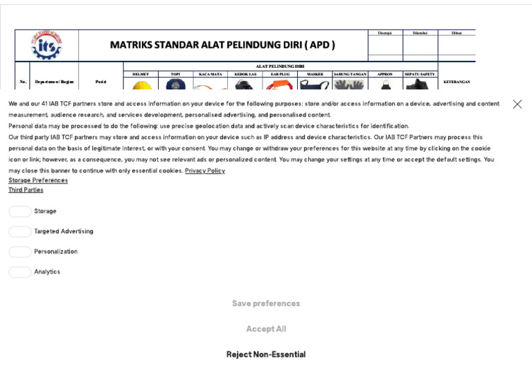 PDF Matrix Standar Apd Compress | PDF