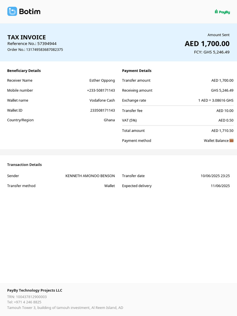 RemittanceInvoice_TID082375 | PDF | Money | Wire Transfer