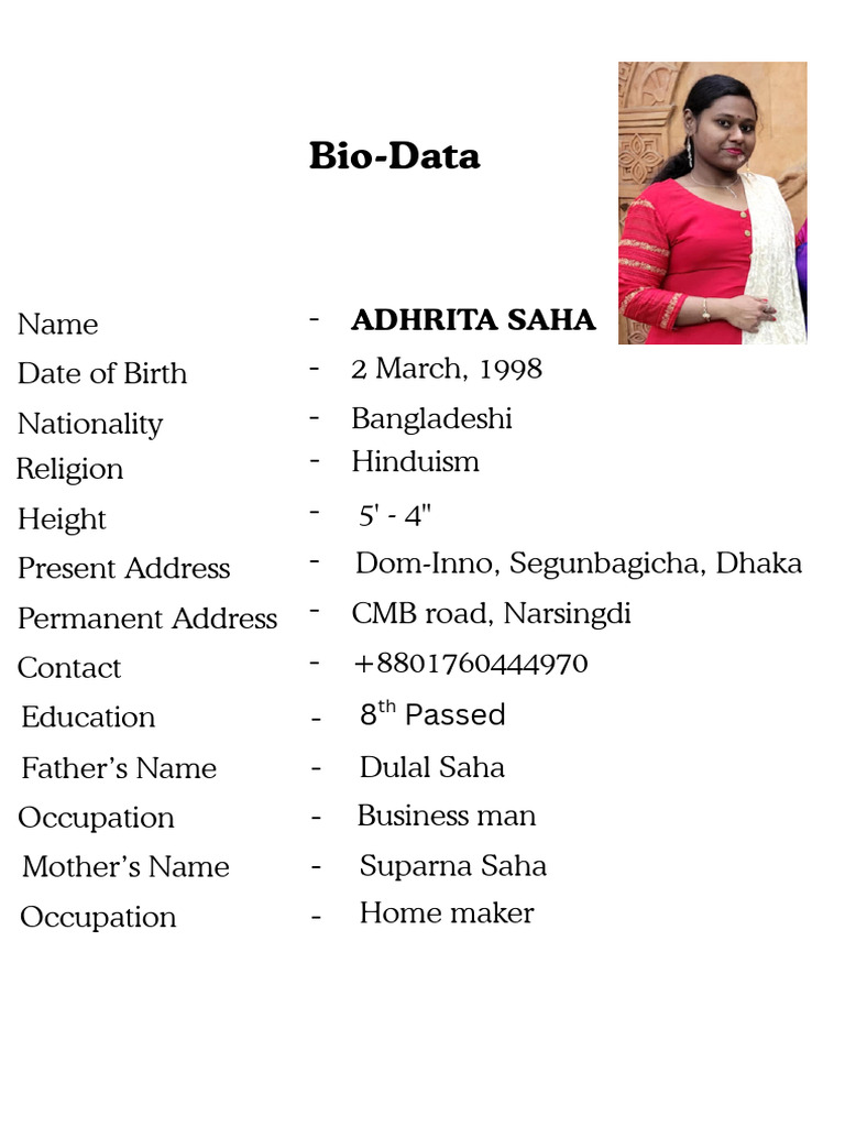 Bio-Data (3) | PDF