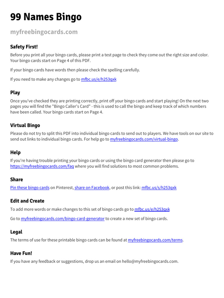 99_Names_Bingo | PDF