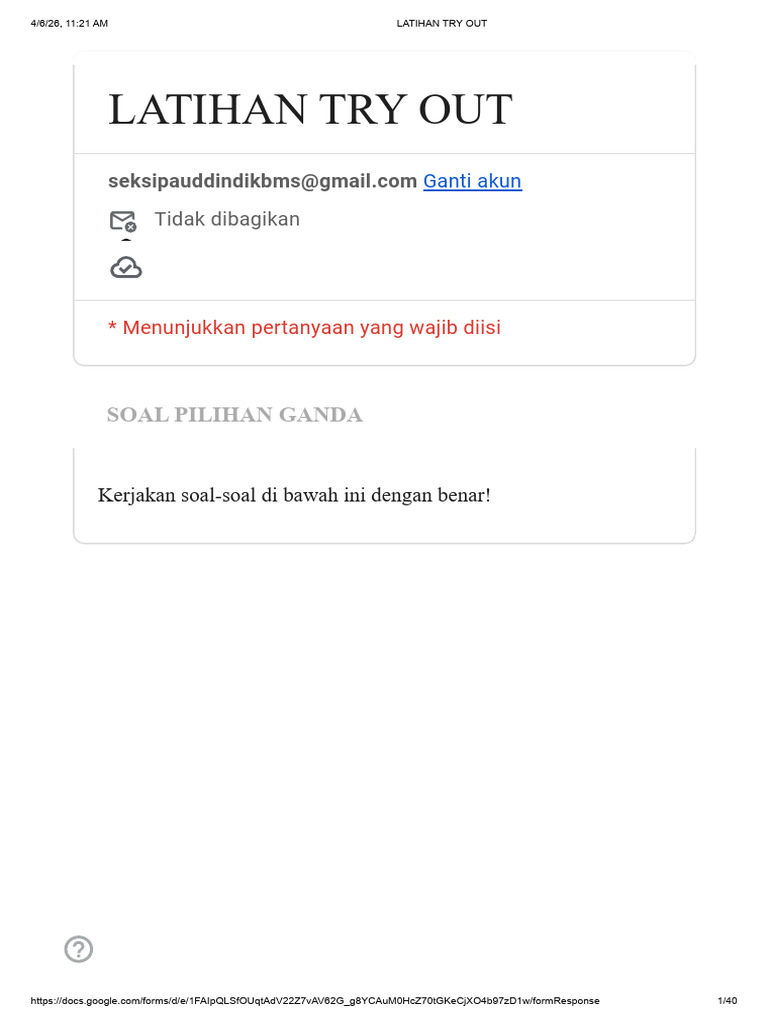 Latihan Try Out | PDF