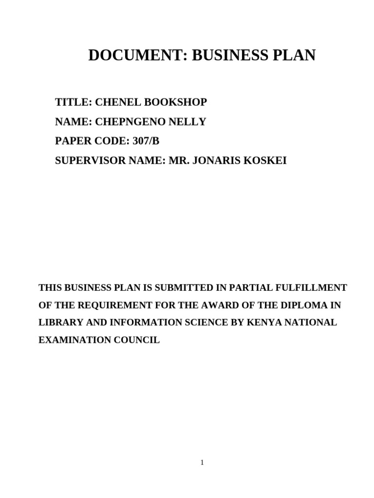 Document: Business Plan | PDF