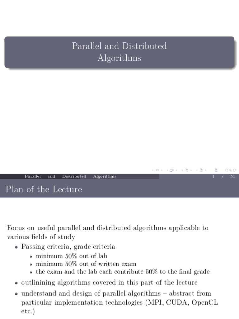 Parallel and Distributed Algorithms | PDF | Parallel Computing ...