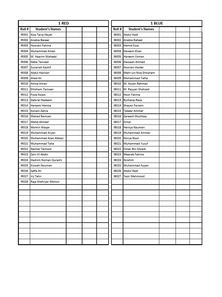 Student List 2026-27 | PDF