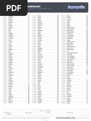 pokemon aquapolis card list E-Card: Printable Master Set Binder Placeholders + Checklist  PokeToBroke Just finished my Aquapolis holo