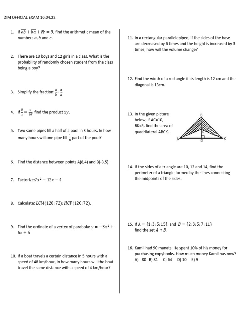 16.04.22. (1) | PDF | Rectangle | Elementary Geometry