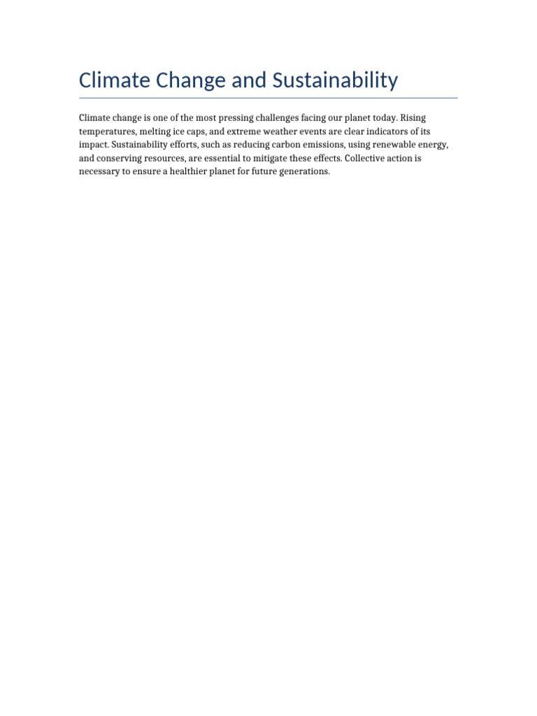 Climate Change | PDF