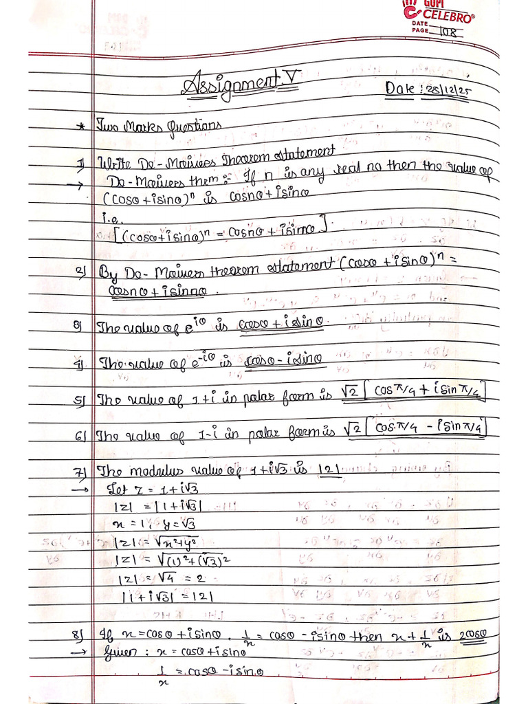 Maths Unit 5 Assignment (4) | PDF