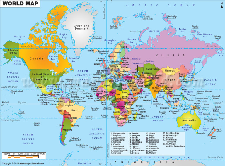 world-map_copy_1772935822365 | PDF | Physical Geography | Tropics