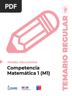 Temario PAES M1 Invierno 2026 | PDF | Ecuaciones | Matemáticas