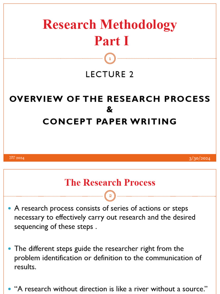 Lecture 2 - The Concept paper new methods | PDF | Methodology | Cognition