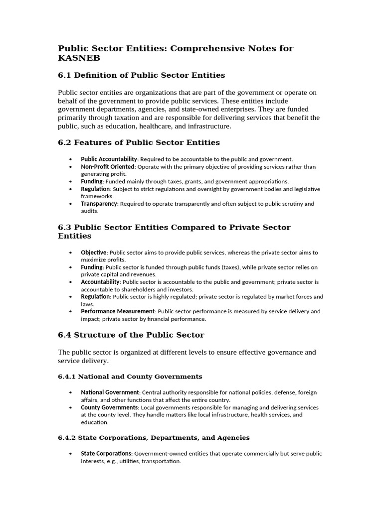 Public Sector Entities | PDF